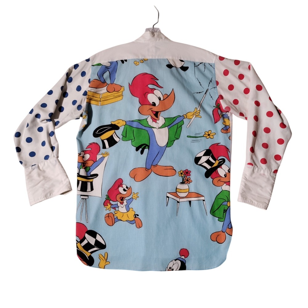 FAVOURBROOK Woody Woodpecker Bespoke Polka Dot Tuxedo Shirt For Restoration (L?)